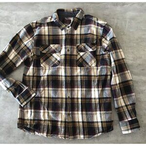 Prana Flannel Shirt Mens Large Lybeck Organic Grunge Outdoor Workwear Gorp Skate